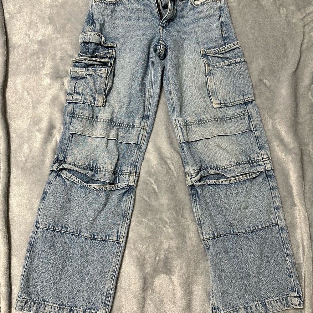 Stylish Denim Cargo Jeans